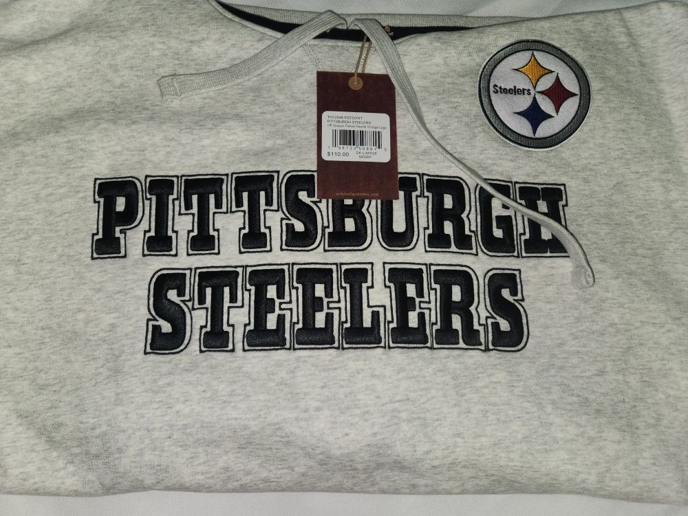 Pittsburg Steelers Mitchell & Ness Men's NFL Off Season Fleece Hoodie 2XL NWT