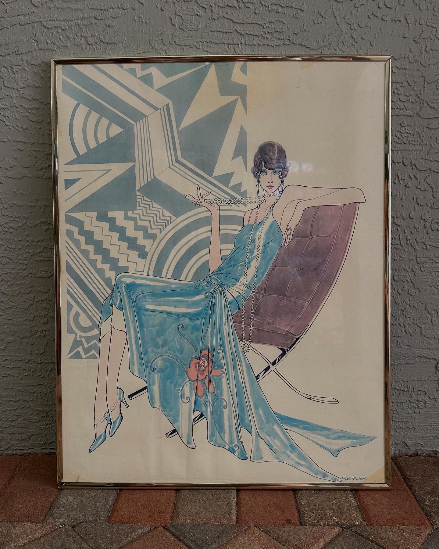 Vintage Art Deco Vogue Fashion Design Print Betty Brader-Ashley