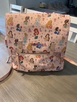 Petunia Pickles Diaper Bag ( Princess Theme ) New never used super cute lots of compartments Light Pink Color .