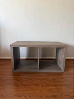 13” 2 cube storage organizer. Rustic gray oak