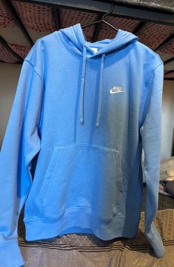 NEW: Nike Club Fleece Pullover Hoodie Light Blue - Size [S]
