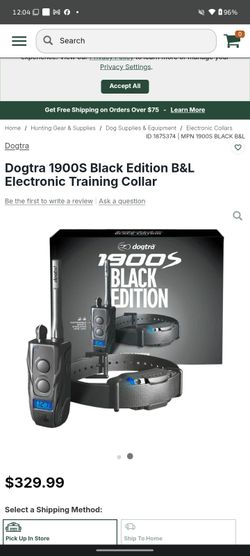 Dogtra 1900S Black Edition Electronic Training Collar