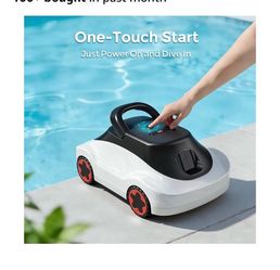 C5 Robotic Pool Cleaner, Cordless Pool Vacuum for Above-Ground & Inground Pools up to 2,200 Sq.Ft, Strong Suction, 180-Min Runtime, Smart Auto-Parking