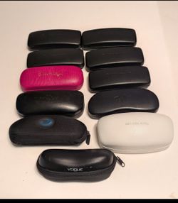 11 Eyeglass cases Rayban, Kohrs, Coach, Vogue, Lilly Pulitzer, Visionworks