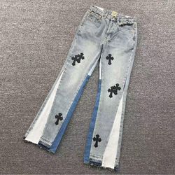 Gallery Dept Cross Leather Patch Jeans