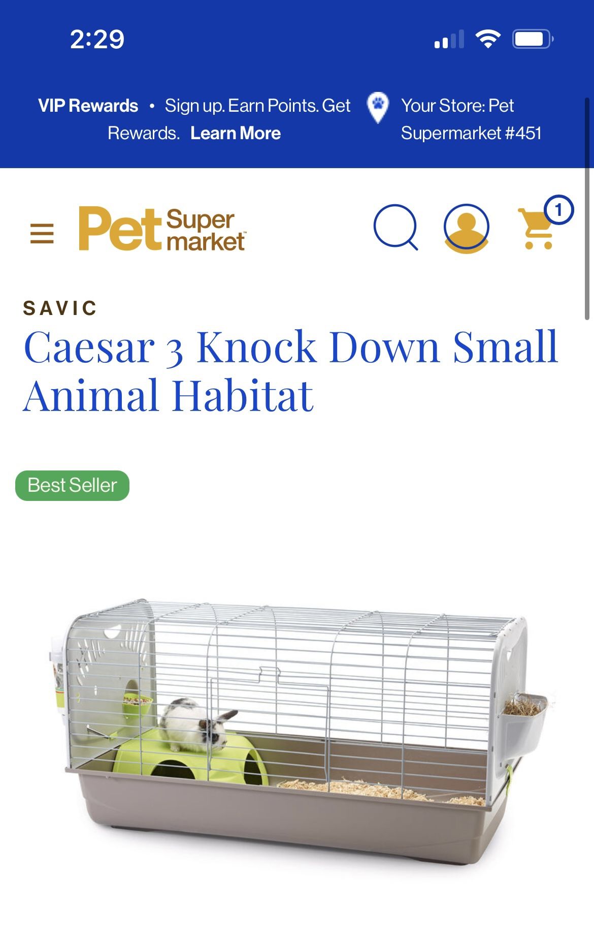 The Caesar 3 Knock Down Small Animal Habitat