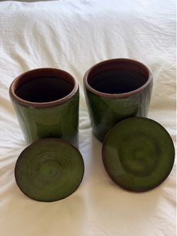 Handmade Ceramic Jars w/ Lids