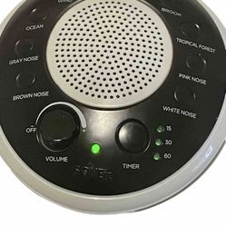 Soneic Relaxing Sleep Inducing 10-Sounds w/Timer Portable Sound Machine - SC1350