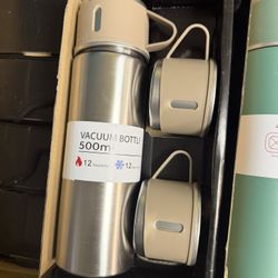 Vacuum Bottle Set W 2 Cup 500 ml Hot And Cold