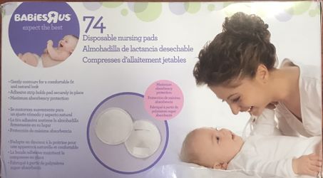 Babies R us 74 disposable nursing pads one size fits most