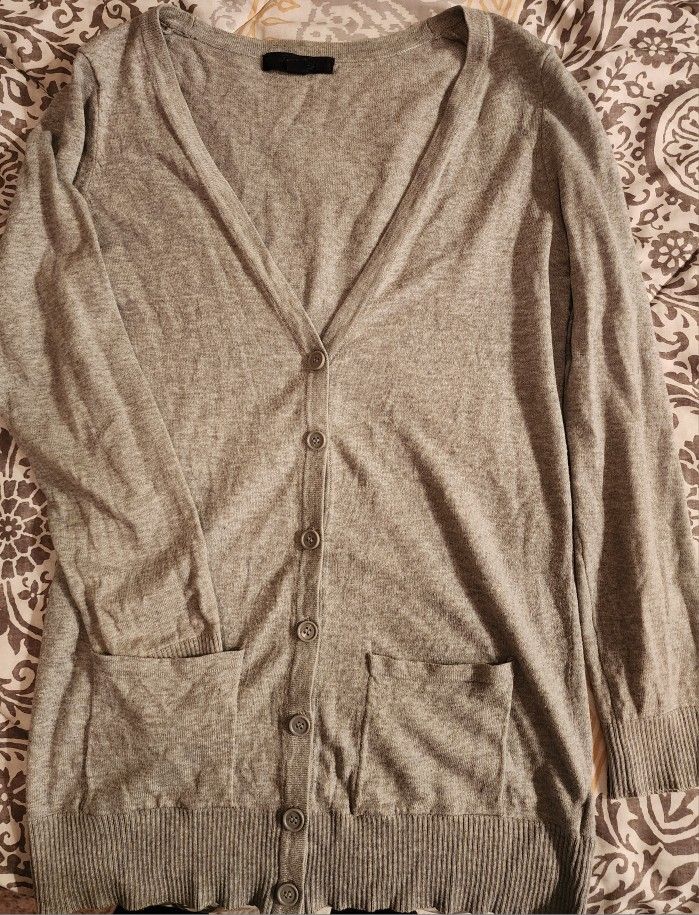 Slim Light Gray Women's Cardigan (Size M)