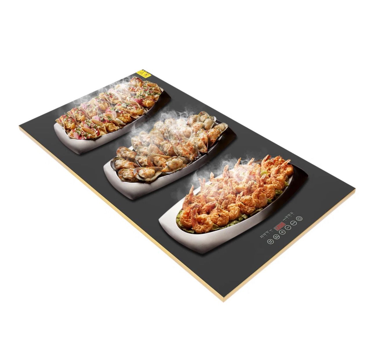 400W Electric Food Warming Tray Plate With Smart Display