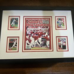 Framed Anaheim Angels' victory in the 2002 World Series: