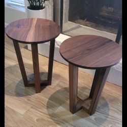 Beautiful Hardwood End Tables
