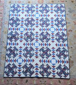 Handmade Patchwork Quilt 74" x 58"