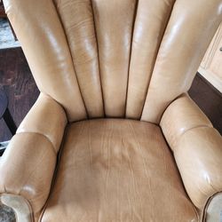 Quality Leather and Fabric Chair