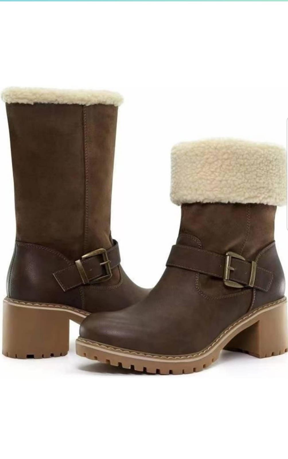 Winter Boots for Women Chunky Low-Heel Cotton Ankle Booties Thermal Comfortable Outdoor Non-Slip Snow Boot Shoes