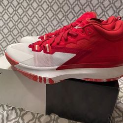 Air Jordan Zion 1 Shoes Men's Size 11 University Red White Sneakers