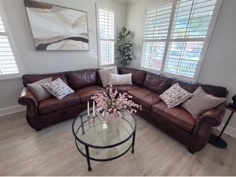 Real leather couch