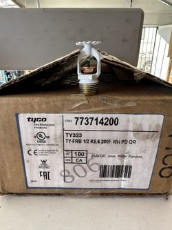 Ty323 White 200 Degree QR Pendent Fire Sprinklers