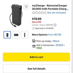20k Retractacharger Fast Retail 90$