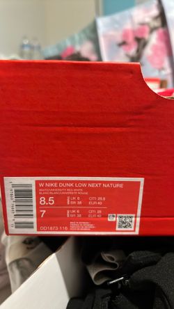 Red and white dunks