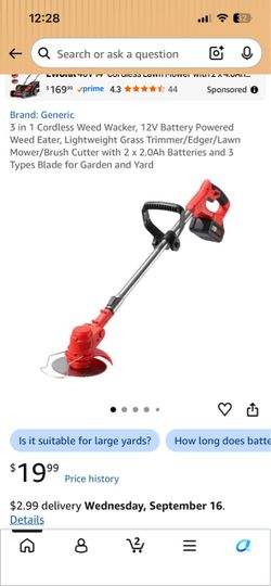 3-in-1 Cordless Weed Wacker 12V
