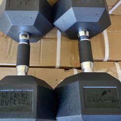 New 45 Pound Dumbbells