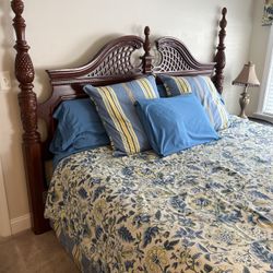 Free King Sized Cherry Headboard & Frame