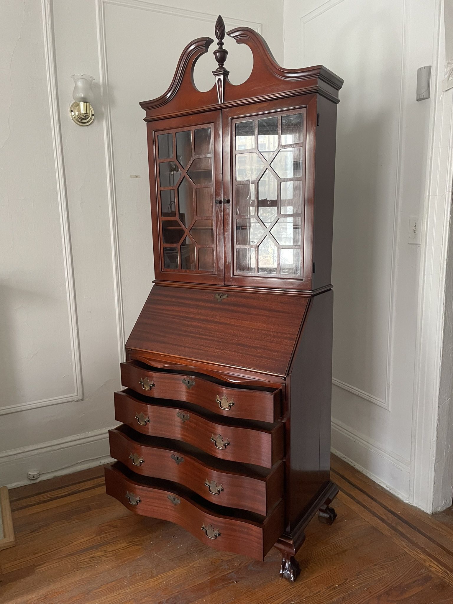 Antique Solid Wood Secretary Desk