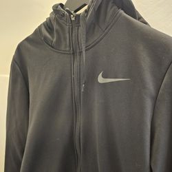 Men’s Therma-FIT Full-Zip Fitness Top – Black – Size Large – Like New