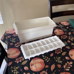 Ice server bucket tray freezer plus ice cube tray standard