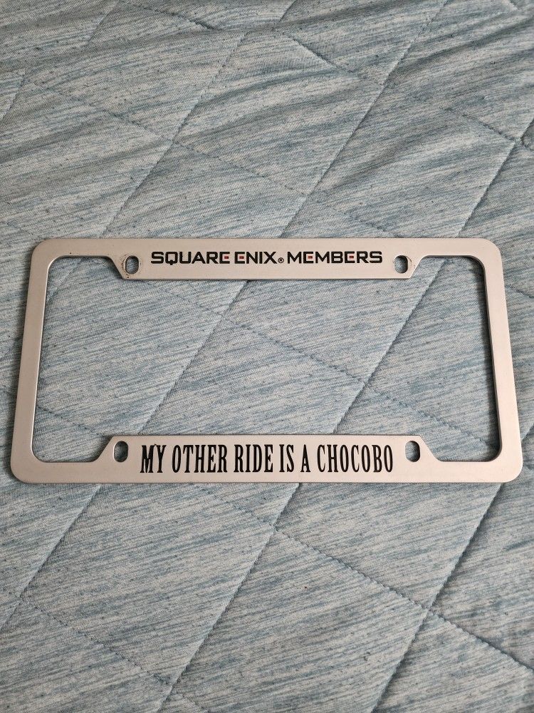 Square Enix Members "My Other Ride is A Chocobo" License Plate Frame Reward