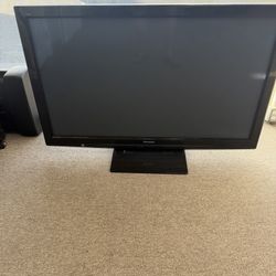Panasonic 50” Plasma TV With Blue ray And Surround Sound System 