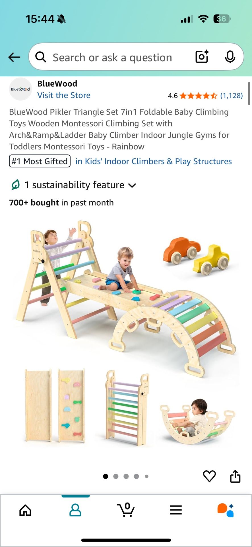 BlueWood Pikler Triangle Set