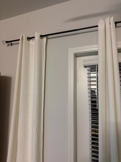 3 Curtain Panels + Rod – 80 ish”