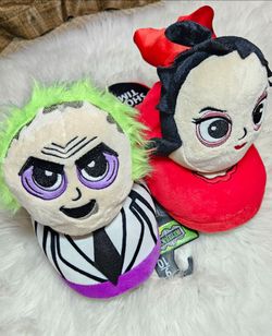 Halloween 3D Slippers Beetlejuice Women's Size 9/10 💀🪲✨️