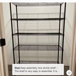 5 Tier Wire Shelving Black