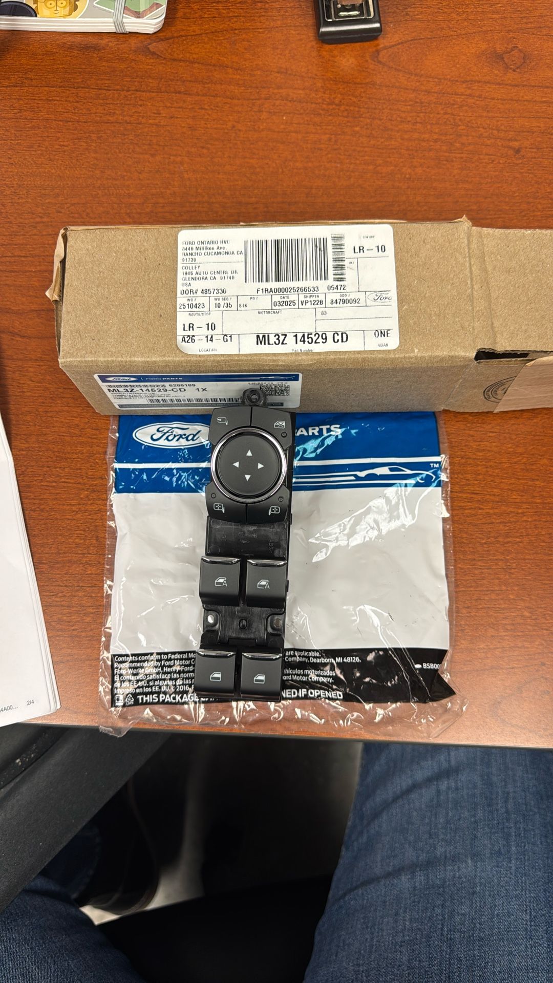 Ford F-150 Drivers Side Window Control Switch OEM