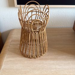Small Rattan Plant Stand 