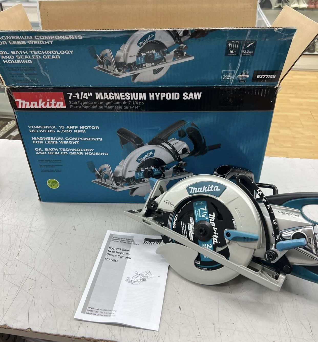 $150 Makita 7 1/4” Lightweight Magnesium Hypoid Circular Saw