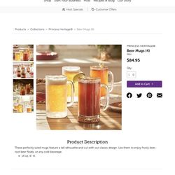 Princess House Beer Mugs