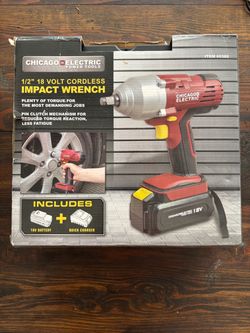 Chicago Electric 1/2" 18V Cordless Impact Wrench