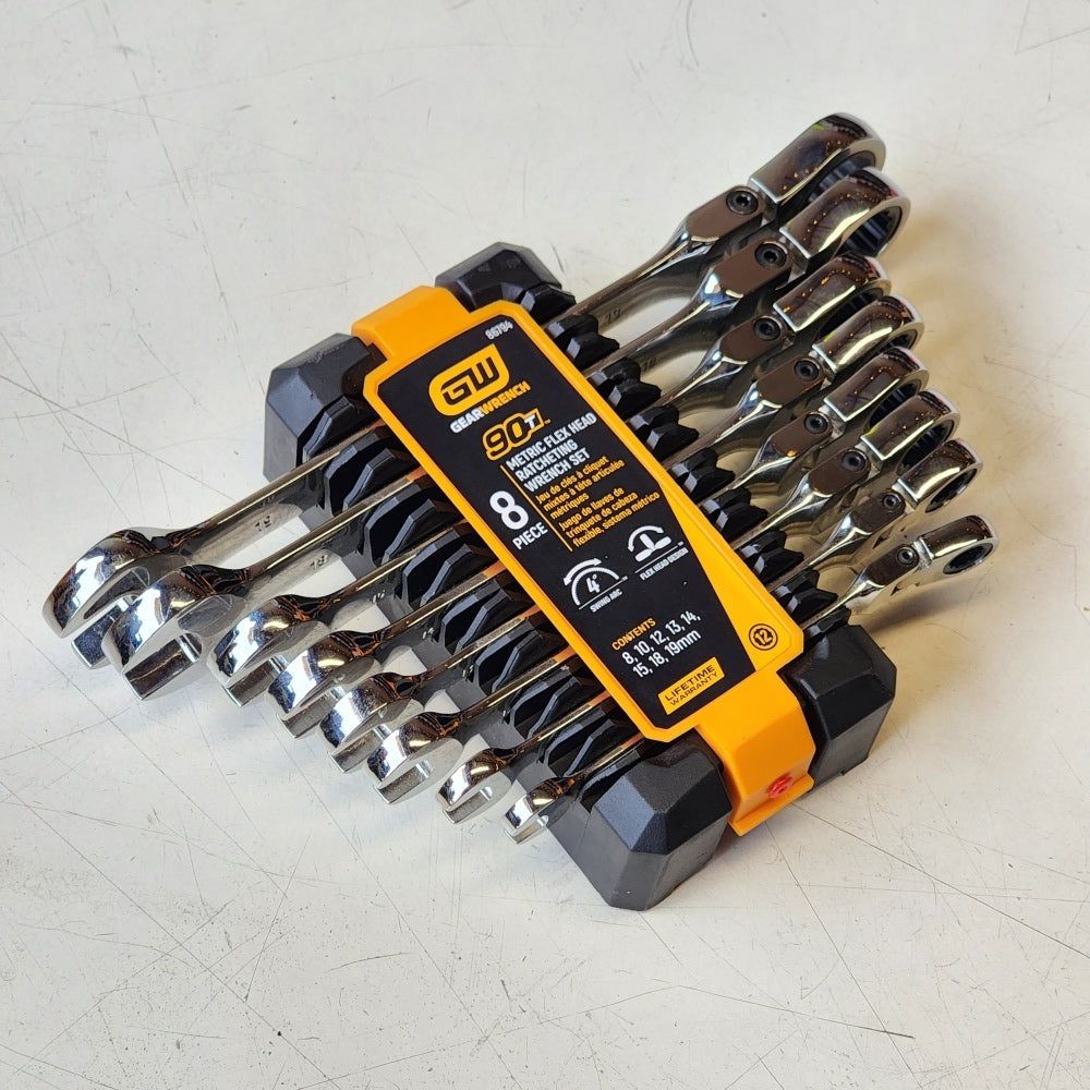 GEARWRENCH Metric 90-Tooth Flex Head Combination Ratcheting Wrench