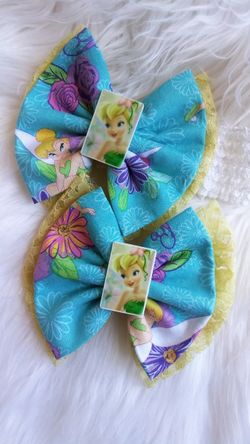 Tinker bell hair bows🎀
