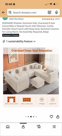 Massive boneless sofa set