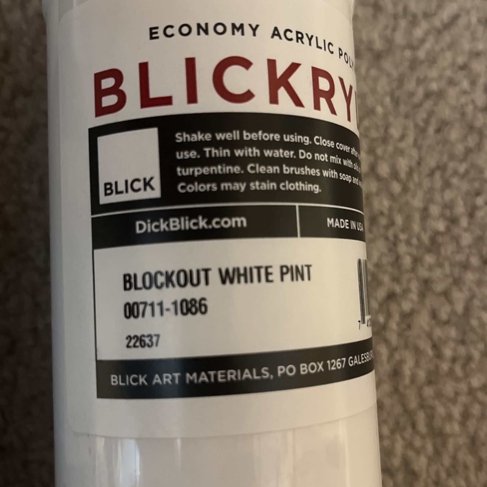 Black And White Acrylic Paint