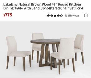 Round dining table - wood