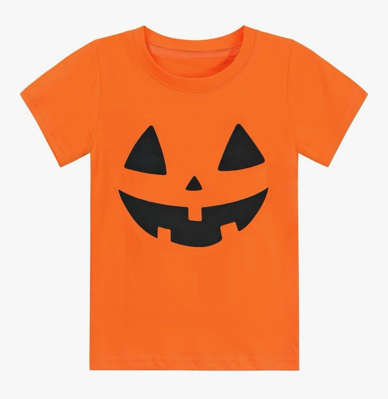 Halloween Pumpkin T-Shirt for Kids – 7 Years old (Orange & Black)