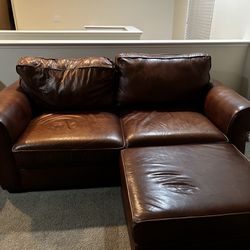 Pottery Barn Couch And Ottoman 